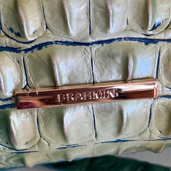 BRAHMIN small  Finley Sea foam OmbreMelbourne Genuine Leather bag - Picture 8 of 9